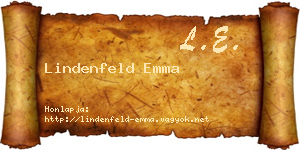 Lindenfeld Emma névjegykártya